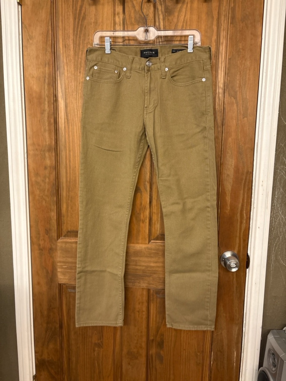 PacSun Slim Fit Men’s Khaki Tan Jeans Size 30x30 Stretch Casual Pants
